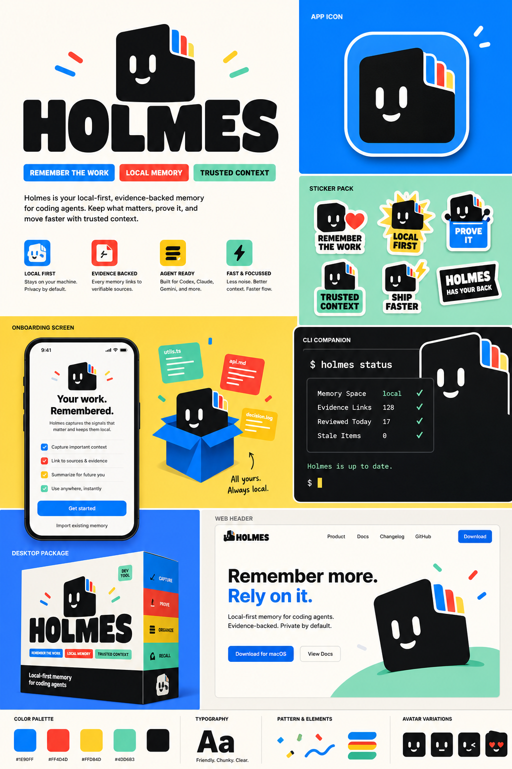Holmes v19 product packaging logo world